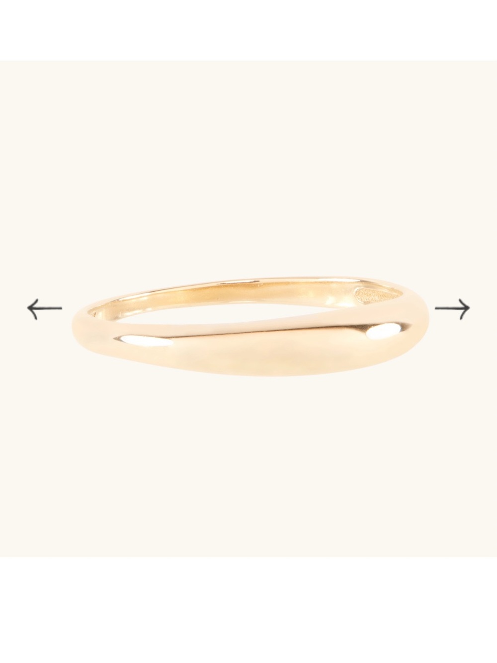 Catbird Petite Coupe Gold Dome Ring - Picture 8 of 8